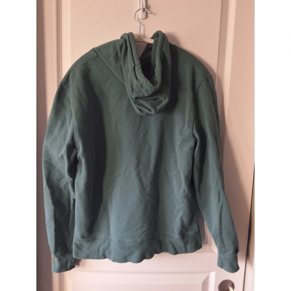 J. Crew Men Medium Authentic Fleece Hoodie Sage Green Sweatshirt